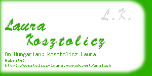 laura kosztolicz business card